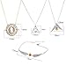 GeeVen 4 Piece Necklace Bracelet with The Deathly Hallows Golden Snitch Time Turner Chain Pendant Necklace for Harry Inspired Fans Gifts Collections