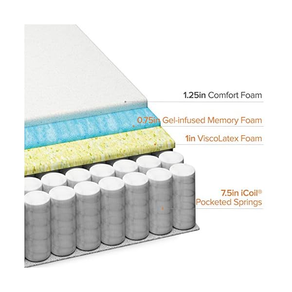 ZINUS 10 Inch Green Tea Cooling Gel Memory Foam Hybrid Mattress