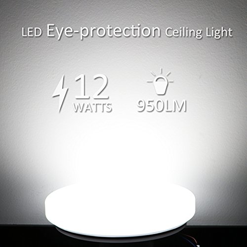 [- Ustellar 12W Waterproof LED Ceiling Lights, 100W Incandescent Bulbs Equivalent, 27.5cm/11in Ceil