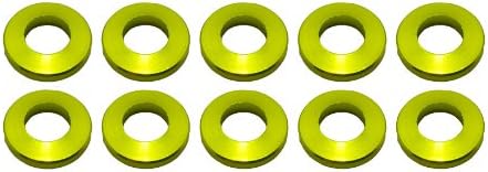M8 Yellow Anodized Aluminum 8mm Washers (10 Pack)