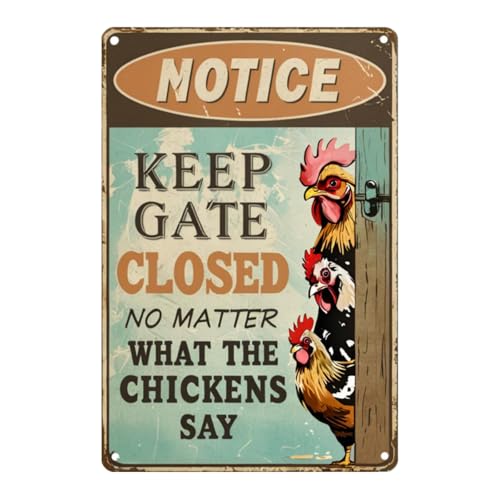 Chicken Coop Signs Funny Chicken Coop Accessories Outdoor Chickens Metal Sign Keep