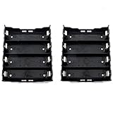 GFORTUN 2PCS 4x3.7V 18650 Batteries in Parallel Storage Box with 8 Pins DIY Battery Holder Case Black