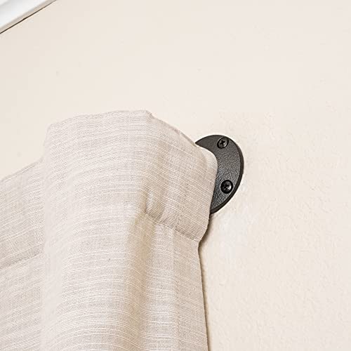Decopolitan 5/8" Pipe Wrap Around Curtain Rod, 86 to 128 Inches