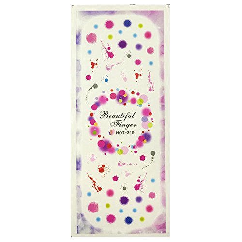 AllyDrew Splashed Dots Water Slide Nail Art Decals Nail Tattoo Decals (3 Sheets)