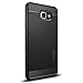 Spigen Rugged Armor Galaxy A7 Case with Resilient Shock Absorption and Carbon Fiber Design for Galaxy A7 - Black