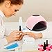 UV LED Nail Lamp for Gel - 72W LED Nail Dryer with AUTO Sensor & 4 Timer, UV Gel Curing Lamp for Polish Nails and Toe Nail Curing Light, for Salon & Home, Pink