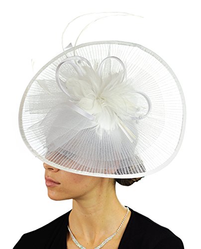 Fashion Sinamay Fascinator Hat Feather 