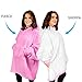 RONGO Oversized Sweatshirt Hoodie Blanket for Men, Women & Kids - Double-Sided with Sherpa & Plush Fleece Lining - Kangaroo Pocket Giant Hoody with Extra Front Pocket for Mobile Phone, Bottle or Keys