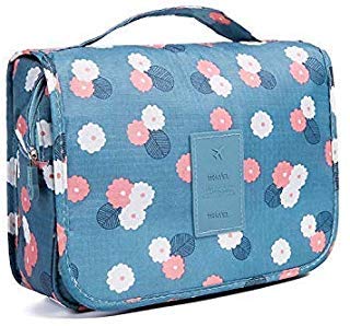 LalaTravel Toiletry Bag Makeup Hanging Travel Organizer, Pouch Set, Cosmetic Dopp Travel Kit TSA for Traveling Men and Women, Waterproof, Blue | Large Fit Many Toiletries