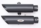 Harley Davidson Night Rod Special Black Powdercoated Slash Cut Exhaust Pipes (BAFFLED)