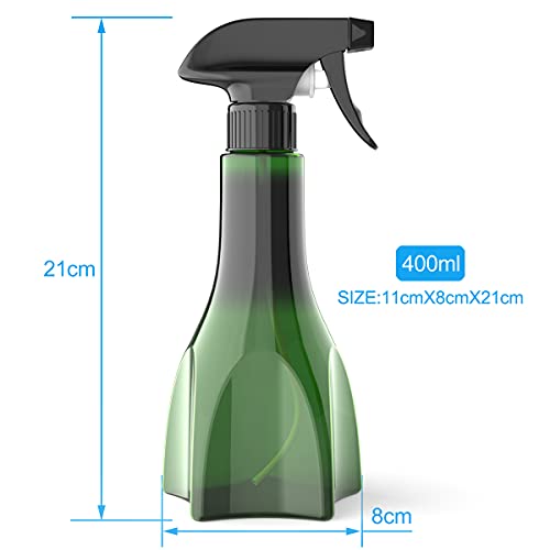 BAOLIDA Vaporisateur Vide 400ML, Bouteille de Vaporisateur pour Cheveux, 2 Mode Spray Flacon Pompe à Gâchette, Vaporisateur pour Désinfection, Coiffure, Nettoyage, Jardinage