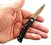 Valtev Small Folding Pocket Knife, Curved Black Anodized Aluminium Handle, Quality Stainless Steel lockback Blade, Sturdy Nylon Pouch