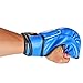 Flexzion Half Finger Boxing Gloves (Blue) - Grappling MMA Muay Thai UFC Sparring Punch Ultimate Mitts Sanda Fighting Training Sandbag Equipment Pair for Adult Men