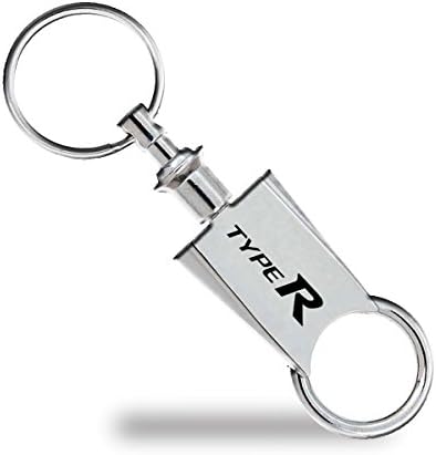 Gregs Automotive Compatible with Honda Type R Valet Pull Apart Key Chain Ring Fob - Bundle with Decal