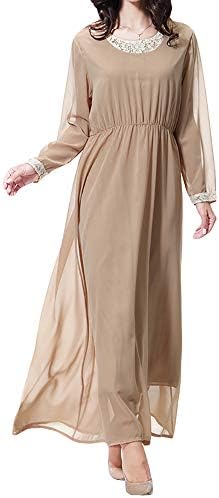 Bmeigo Women Kaftan Muslim Abra Robes Islamic Abaya Maxi Dress -N05