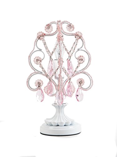 Tadpoles Mini Chandelier Table Lamp, Pink