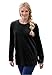 Woman Within Women's Plus Size Plush Velour Tunic Sweatshirt - 1X, Black