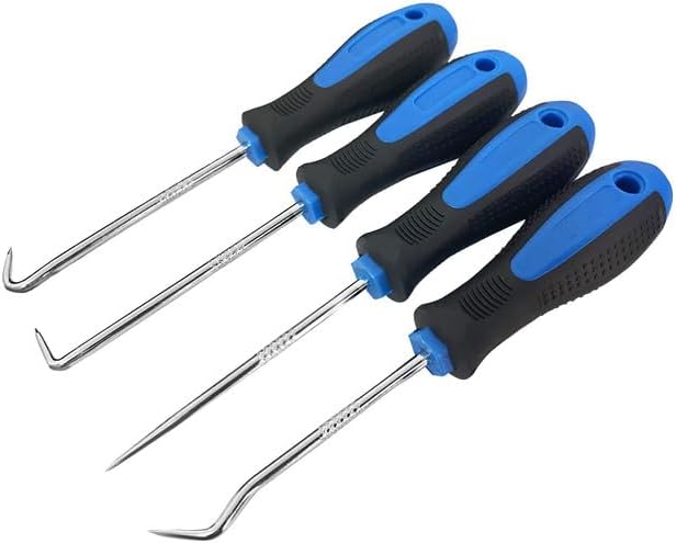 ROTATION 4-Piece Precision Hook and Pick Set for Automotive Hand Tools Blue