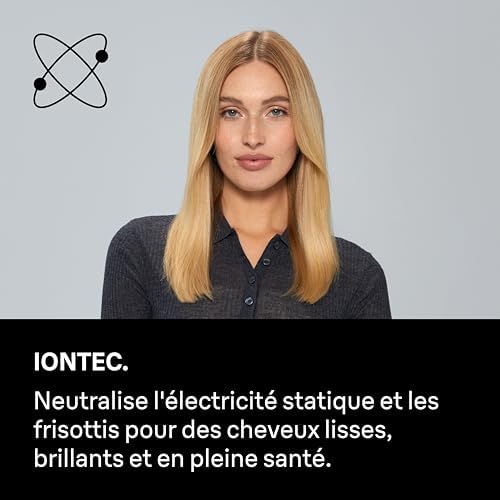 Sèche-Cheveux Braun HD2.21, Puissant avec Diffuseur et Concentrateur, Technologie IONTEC, Moteur 2200W avec 3 Réglages de Températures et 2 Vitesses, Finition Blanc Brillant, BRHD226