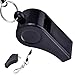 wonuu 24 Pcs Plastic Black Loud Whistles With Lanyard For Emergency Referee Coaches Training Sports