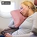 Compact Travel Pillow Made with Shredded Memory Foam and Super Soft Fleece Fabric for Ultimate Comfort in Travel. Patented Design Rolls and Compacts Small for Travel. (Pink)
