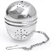 Loose Leaf Tea Ball Infuser Strainer (PREMIUM GRADE STAINLESS STEEL) Single Cup/Mug with Chain & Hook - Mesh Style Filter - Perfect for Seeping Loose Leaf Teas & Coffees