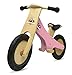 Kinderfeets Classic Chalkboard Wooden Balance Bike, Classic Kids Training No Pedal Balance Bike, Pink