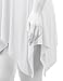 WT1120 Womens Cross V Neck Short Sleeve Empire Line Panel Tunic Top XXL White