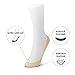 SHEEC - Women's Cotton Extreme No-Show Non-Slip Sock - SoleHugger SECRET (1 pair) (Cream/Large)