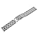 Beauty7 Brushed & Polished Two Tone Finish 24mm Stainless Steel Link Wrist Watch Band Kit Bracelet Strap Replacement Butterfly Buckle Clasp