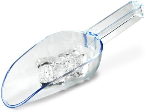 bar@drinkstuff Plastic Drainer Ice Scoop Clear 7oz Acrylic Ice Scoop