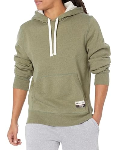 Champion Men's Authentic Originals Sueded Pullover Hoodie, Green