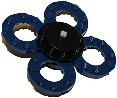 Brick Fidget Toy Hand Spinner for Kids and Kids at Heart Who Love to Build and Customize Their Spinners (Blue)