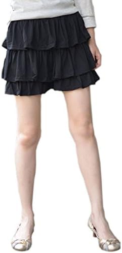 Amazon 株式会社fit ぺチパンツ ペチコート フリルパンツ ショートパンツ レディース 黒 フリル S ブラック ノーブランド品 シューズ バッグ