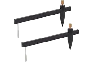 UNICRAFTALE 2Pcs Plastic Compass Circle Cutter Adjustable Pottery Clay Ceramic Measuring Tool Plastic Black Precision Ruler C