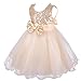 Colorful House Girls' Sequined Formal Wedding Bridesmaid Party Dress, Gold Size 6 for US S(4) (3-4 Years)