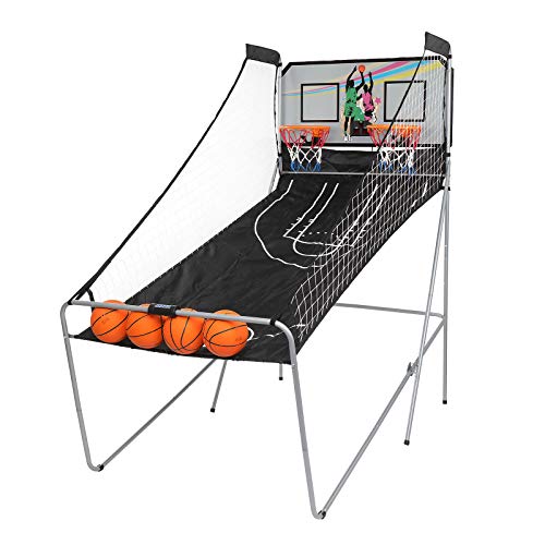 PEXMOR Foldable Basketball Arcade Game w/ 4 Balls, Dual Shot, 8 Game