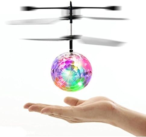 Evounicl Mini Children Flying RC Ball Led Flashing Light Aircraft Helicopter Infrared Induction RC Toy