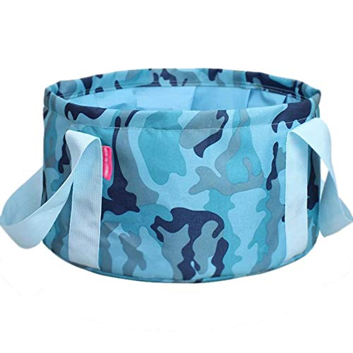 HELLO BAMBOO 15L Portable Foldable Water Container，Multifunctional Collapsible Portable Travel Outdoor Wash Basin Folding Bucket for Camping Hiking Travelling Fishing Washing