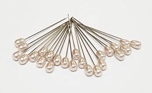 TCG Floral Corsage Pin Champagne Pear Pearl (2" Pins) 24 pk