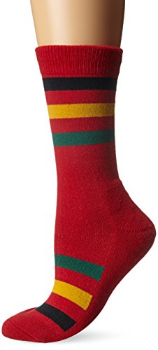 Pendleton Women's National Park Cotton Crew Socks, Red, Medium(6-10)