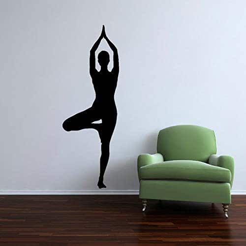 Yoga Pose 4 Wall Decal 60" tall x 21" wide Handmade