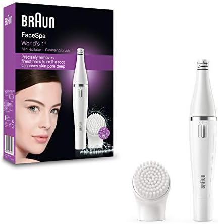 Braun Face 810 – Facial Epilator and Facial Cleansing Brush with Micro-Oscillations (White)