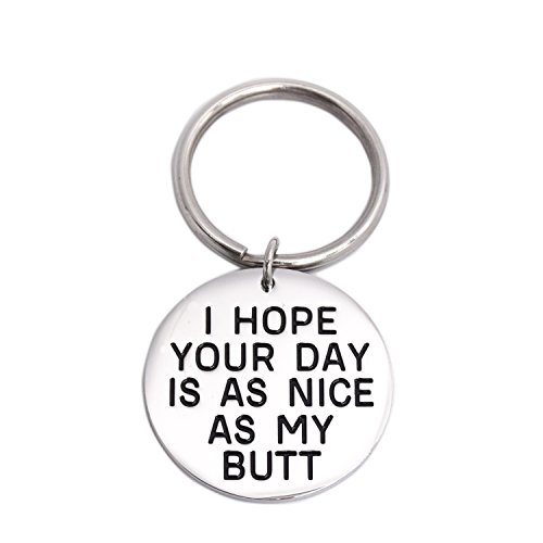 LParkin I Hope Your Day is As Nice As My/Your Butt Keychain Boyfriend Girlfriend Keychain Jewelry