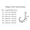 JSHANMEI-150pcsbox-2x-Strong-Offset-Circle-Hooks-Black-High-Carbon-Steel-7381-Tackle-Fishing-Hook-Set-Size-1-50