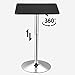 Yaheetech Adjustable High Bar Table Pub Table Square Black MDF Top with Silver Leg Base 27.6-35.4'' Tall 66Lb Capacity