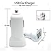 Vector Cables Intelligent Super Charger 15W Dual Port USB Wall Charger & Car Charger 5V/3.1A High Speed AC Power Adapter Home & Travel Charger with Folding Plug - (Combo Pack Wall & Car Charger White)