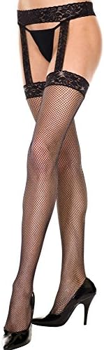 Womens Sheer Crotchless Suspender Pantyhose