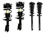 DTA 70077 Full Set 4 Complete Strut Assemblies With Springs and Mounts Ready to Install OE Replacement 4-pc Set