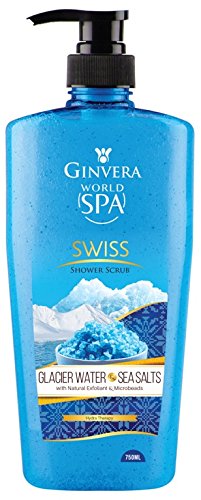 Ginvera WORLD SPA SWISS Shower scrub GLACIER WATER & SEA SALTS 750 ML Made in Malaysia